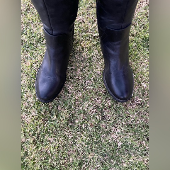 Vince Camuto Bendra Riding Boots Tall Riding Black Leather Boots Womens Size 6.5 - Picture 8 of 10